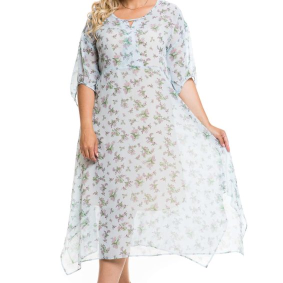 Платье с цветочным принтом больших размеров Новита