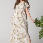 Платье "Кострома" произведено в России, на ивановской фабрике одежды, состав: лен, хлопок